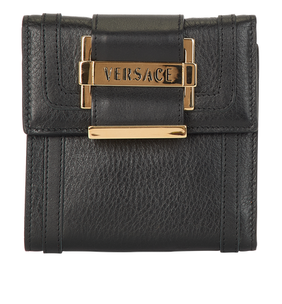 Versace wallet, £120, Accessories, Black, Leather, Front view